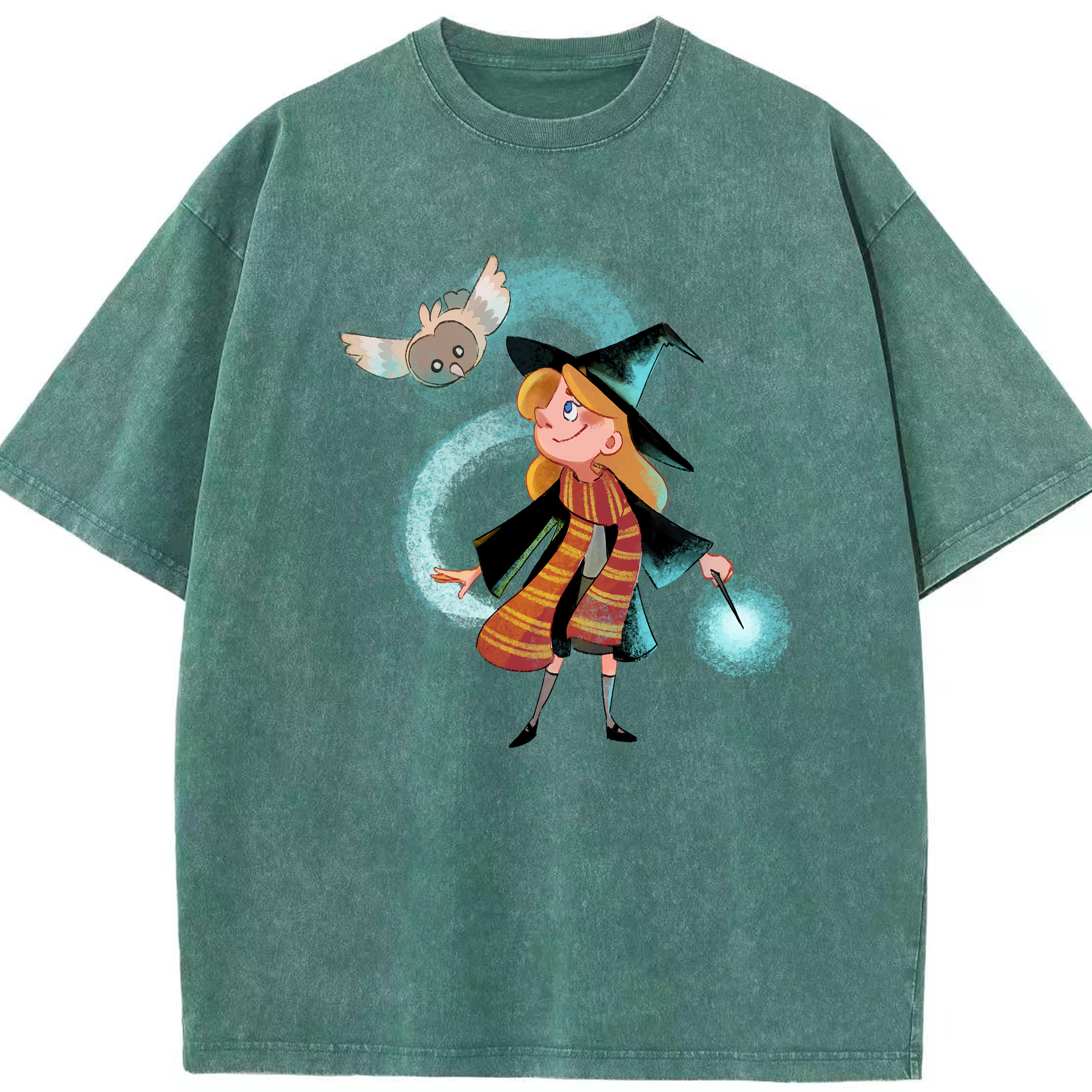 （画像用） Harry Potter ハリー・ポッターシリーズ 綿100% ヴィンテージ風 半袖Tシャツ（フロントプリント）
